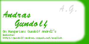 andras gundolf business card